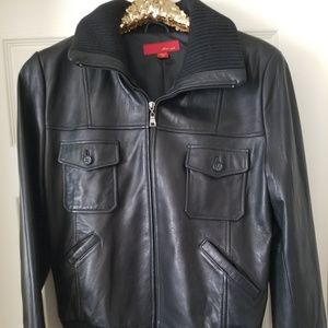 Leather Bomber Jacket